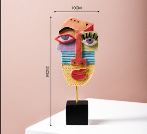 Home Decoration Resin Crafts Decoration Abstract Face Art Decoration