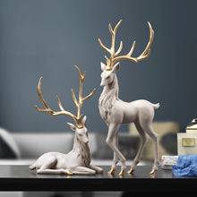 Load image into Gallery viewer, Nordic Hot Selling Light Luxury Creative Resin Elk Ornaments Large Home room Decoration Gifts