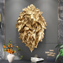 Load image into Gallery viewer, 3D crafted majestic lion head for accent wall