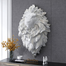 Load image into Gallery viewer, 3D crafted majestic lion head for accent wall