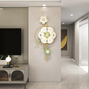 Modern Creative Cream Breeze Small Fresh Wall Clock Living Room Simple Decoration Painting Silent Wall Clock 3D