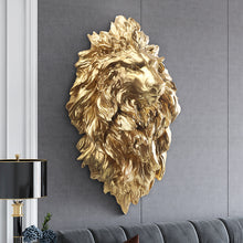 Load image into Gallery viewer, 3D crafted majestic lion head for accent wall