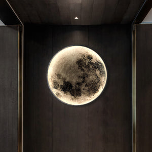 Art Modern Indoor Lighting Design Bedroom Round led Moon Wall Lamp