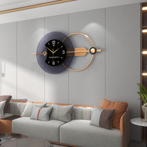 Hot selling atmospheric simple metal wall clock modern creative living room dining room wall clock 3d
