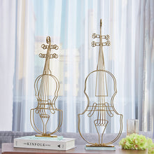 Load image into Gallery viewer, European Creative Home Ornament Hotel Room Decor Handmade Iron Metallic Violin Decoration holiday anniversary gift
