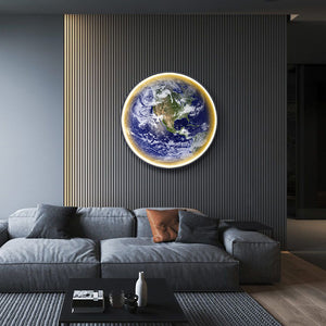 Art Modern Indoor Lighting Design Bedroom Round led earth Wall Lamp