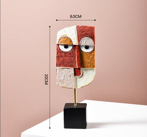 Home Decoration Resin Crafts Decoration Abstract Face Art Decoration