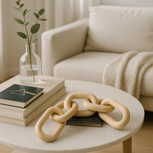 Load image into Gallery viewer, Wooden decorative chain link accent for coffee table styling