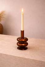 Load image into Gallery viewer, 🕯️ Modern Glass Candle Holder Set or single | Designer Table Candlestick Collection