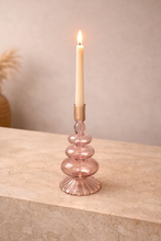 Load image into Gallery viewer, 🕯️ Modern Glass Candle Holder Set or single | Designer Table Candlestick Collection