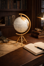 Load image into Gallery viewer, Luxury Gold Stand Globe Decor – Modern Minimalist Tabletop World Globe (14/8/6 Inch)