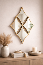 Load image into Gallery viewer, Luxury Geometric Wall Mirror – Gold Frame Decorative Wall Mirror