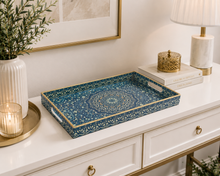 Load image into Gallery viewer, Mediterranean Serving Tray Collection | 2 Sizes Available ( Deep Rectang )