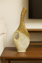 Load image into Gallery viewer, 🏺 Modern Luxe Sculptural Metal Vase Set (20/9/3 inch & 28/12/3 inch)