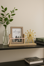 Load image into Gallery viewer, Wooden photo frame with golden wheel décor – MetaphorBD