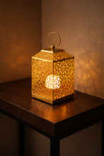 Load image into Gallery viewer, ✨ Gold Pattern Metal Lantern | Ambient Table Décor Light