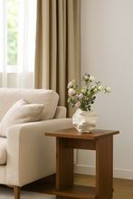 Load image into Gallery viewer, Conch-Inspired White Ceramic Vase with Autumn Leaves | Modern Artistic Decor – MetaphorBD