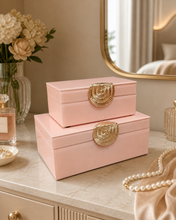 Load image into Gallery viewer, ✨ Premium quality Glass Luxe Storage Box Set (Two-Piece)