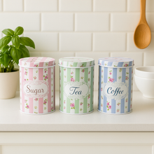 Load image into Gallery viewer, Coffee • Tea • Sugar Storage Jar Set – Retro Pastel Edition