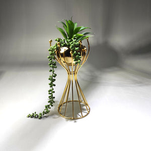 Creative trophy shape artificial cactus arrangement