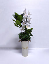 Load image into Gallery viewer, Elegant Blue Artificial Flower Arrangement in Decorative Garden Pot