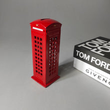 Load image into Gallery viewer, Vintage Red Telephone Booth Coin Bank – 7-Inch Decorative Accent