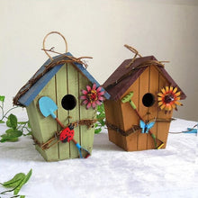 Load image into Gallery viewer, Nest Hanging Modern Cedar Bird House Kit Wood Garden Wooden Bird House Outdoor
