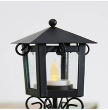 Load image into Gallery viewer, Decorative White Lantern Lamp Post – Elegant LED Lighting for Home and Garden