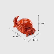 Load image into Gallery viewer, Quirky Crab Ashtray with Lid – Ceramic | Unique Home Decor Piece