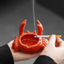 Load image into Gallery viewer, Quirky Crab Ashtray with Lid – Ceramic | Unique Home Decor Piece