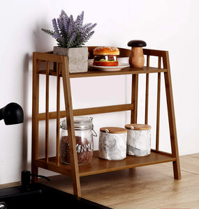 Desktop kitchen  shelf organizer  pine wood