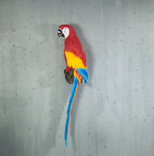 Load image into Gallery viewer, Big size macaw parrot wall hanging garden balcony decor piece
