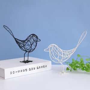 Nordic pastoral style wrought iron bird ornaments iron lines simple