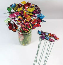 Load image into Gallery viewer, Garden decor artificial butterfly 10 pcs bunch
