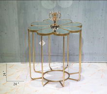 Load image into Gallery viewer, Lotus Flower Glass Side Table | 24 × 24 Inch