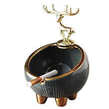 Load image into Gallery viewer, Elegant Deer-Themed Ceramic Ashtray – Stylish and Functional Decor
