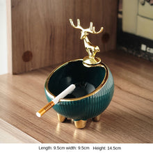 Load image into Gallery viewer, Elegant Deer-Themed Ceramic Ashtray – Stylish and Functional Decor
