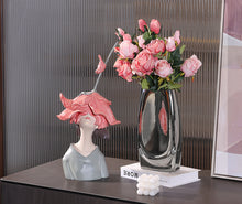 Load image into Gallery viewer, Elegant Rose Girl Decorative Sculpture – Aesthetic Modern Home Decor
