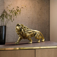 Load image into Gallery viewer, Lion Animal Sculpture Home Decoration Art Crafts Animal Home Decor Handmade Resin Luxury Modern Art Antique Gold Figurine
