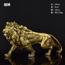 Load image into Gallery viewer, Lion Animal Sculpture Home Decoration Art Crafts Animal Home Decor Handmade Resin Luxury Modern Art Antique Gold Figurine
