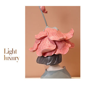 Elegant Rose Girl Decorative Sculpture – Aesthetic Modern Home Decor