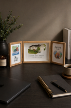 Load image into Gallery viewer, 🖼️ Premium Folding Triple Photo Frame – 3 Panel Memory Display (8×23 Inch)
