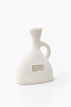 Load image into Gallery viewer, Textured Ceramic Decorative Vase with Handle – Minimal Modern Table Accent (10 × 7 × 3.5 Inch)
