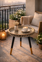 Load image into Gallery viewer, Premium Decorative Tray Table | Wooden Folding Coffee Table | Luxury Mandala Pattern Side Table
