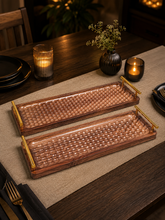 Load image into Gallery viewer, Luxury Wooden Serving Tray Set | 2 Sizes Available
