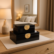 Load image into Gallery viewer, ✨ Premium quality Glass Luxe Storage Box Set (Two-Piece)
