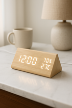 Load image into Gallery viewer, 🕰️ Minimalist Wooden Digital Clock with LED Display – 3/6/3 Inch

