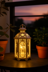 🏮 Star-Cut Retro Lantern Lamp – Warm Ambient Glow