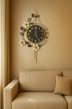 Load image into Gallery viewer, 🌼 Elegant Floral Wall Clock – Artistic Metal &amp; Resin Home Decor
