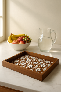 Wooden Decorative Serving Tray – 16×12 Inch | MetaphorBD